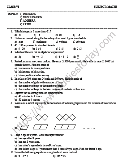 cbse-class-6-mathematics-worksheet-set-f